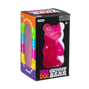 NeeDoh Gummy Bear PINK Fidget Stress Toy Squishy Nee Doh FAST SHIPPING Authentic